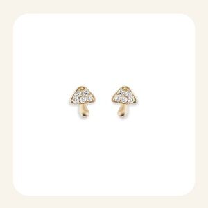 Authentic Brent Neale micro mushroom stud earrings